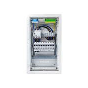 HL36P04 distribution board internal wiring, 3-phase busbar comb, neutral and earth bars