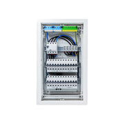 HL36P05 distribution board internal wiring, 3-phase busbar comb, neutral and earth bars
