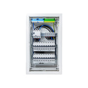 HL36P05 distribution board internal wiring, 3-phase busbar comb, neutral and earth bars