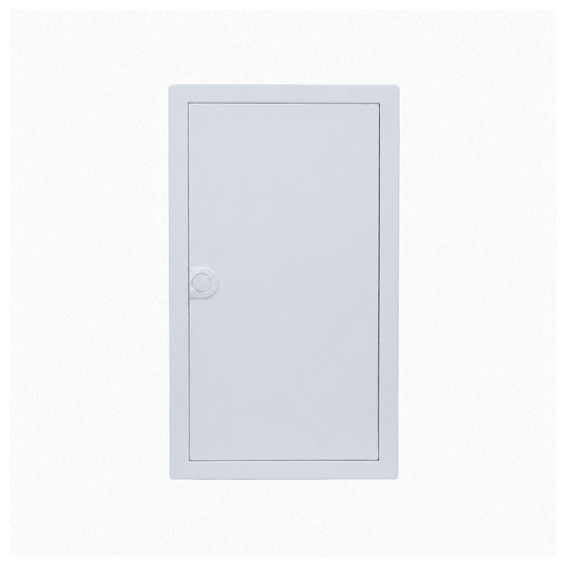 HL36P06 pre-wired distribution board, Hager Volta IP30 flush enclosure, closed white steel door