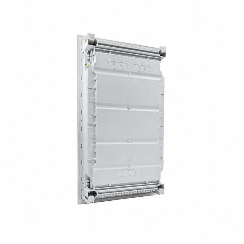 HL36P06 Hager Volta flush distribution board enclosure, rear view with cable knockouts