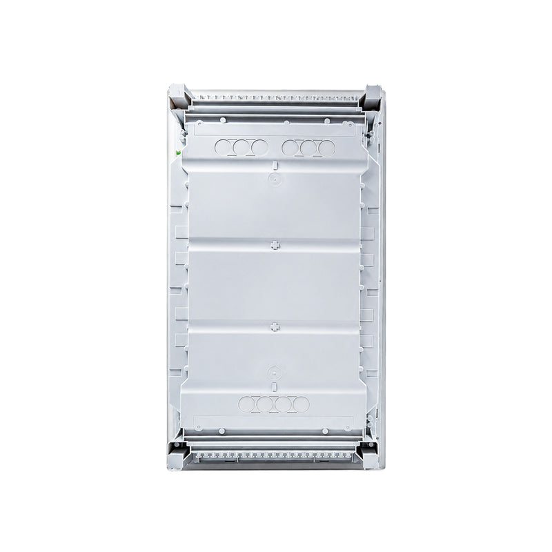 HL36P06 Hager Volta flush enclosure back panel with cable knockouts