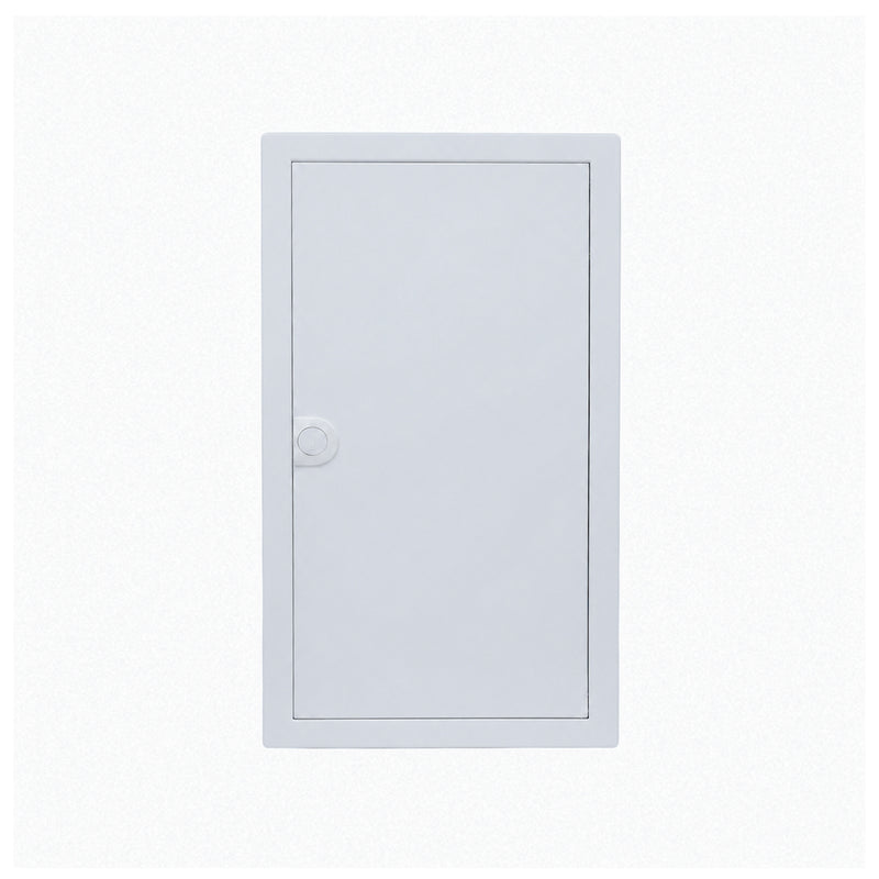 HL36P07 pre-wired distribution board, Hager Volta IP30 flush enclosure, closed white steel door