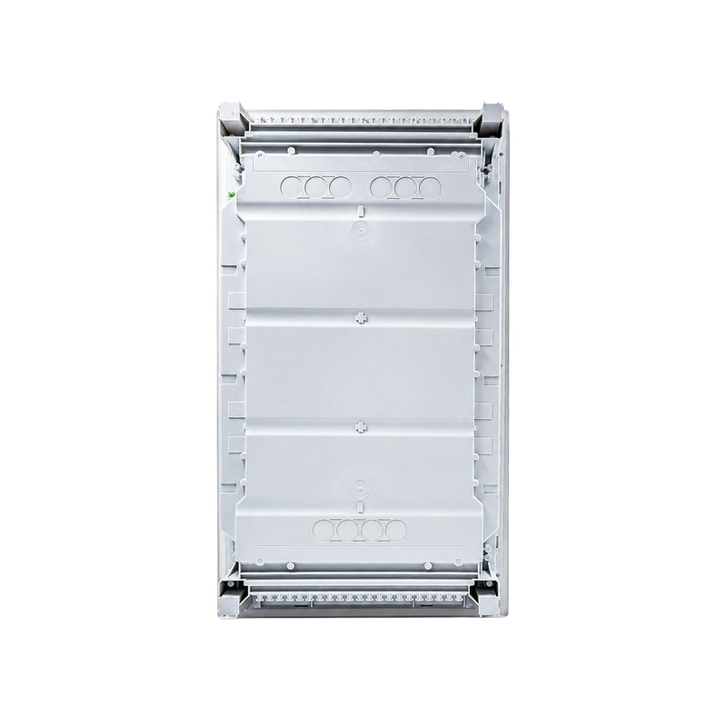 HL36P07 Hager Volta flush enclosure back panel with cable knockouts