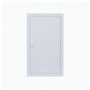 HL36P08 pre-wired distribution board, Hager Volta IP30 flush enclosure, closed white steel door