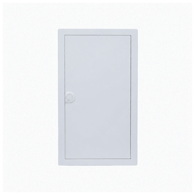 HL36P08 pre-wired distribution board, Hager Volta IP30 flush enclosure, closed white steel door