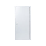 HL48P04 pre-wired distribution board, Hager Volta IP30 flush enclosure, closed white steel door