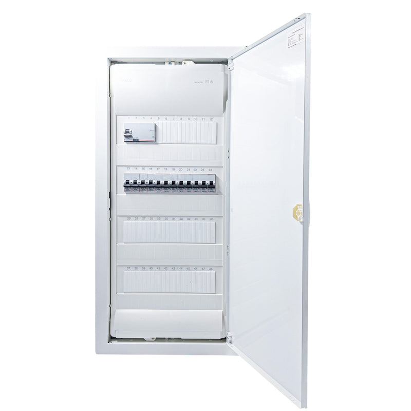 HL48P04 48-module pre-wired 3-phase distribution board, Legrand RX3 RCD and B16 MCBs