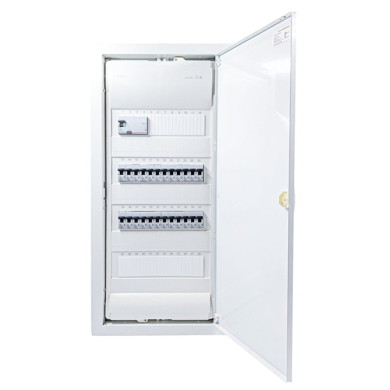 HL48P05 48-module pre-wired 3-phase distribution board, Legrand RX3 RCD and B16 MCBs