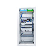 HL48P06 distribution board internal wiring, 3-phase busbar comb, neutral and earth bars