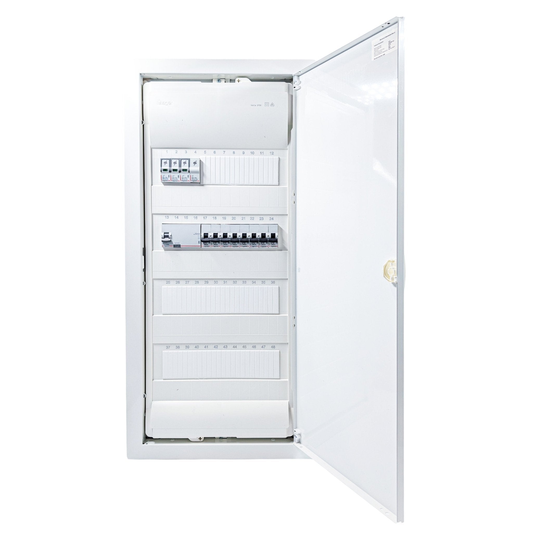 HL48P08 48-Module 8-Way Pre-Wired Distribution Board SPD IP30 — Gabby ...