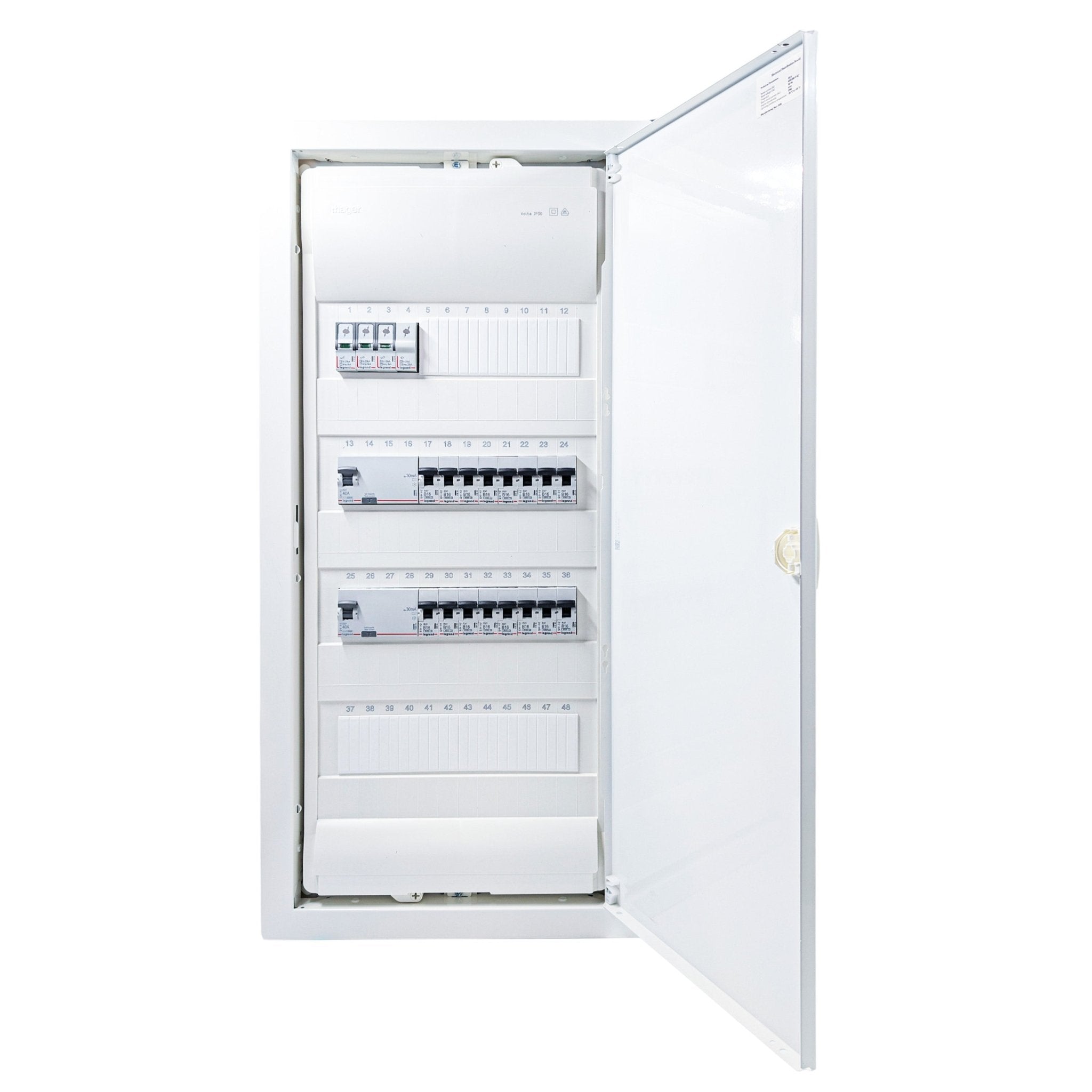 HL48P09 48-Module 16-Way Pre-Wired Distribution Board SPD IP30 — Gabby ...