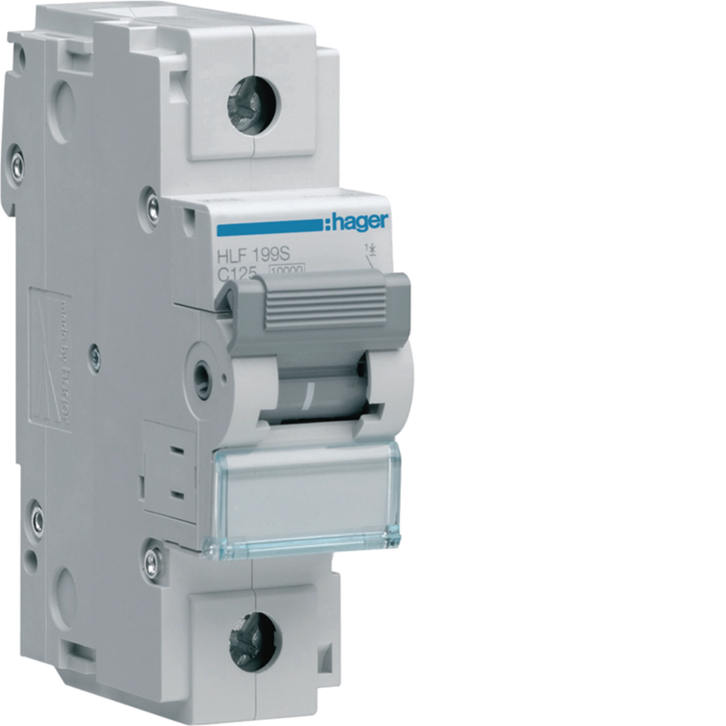 HLF199S Hager HLF Miniature Circuit Breaker 1P C125A 10kA - Gabby Electric