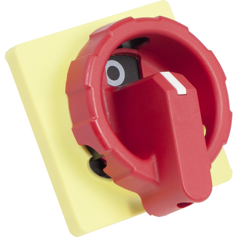 KCF2YZ TeSys VARIO - front and red rotary handle - 1 to 3 padlocking - Gabby Electric