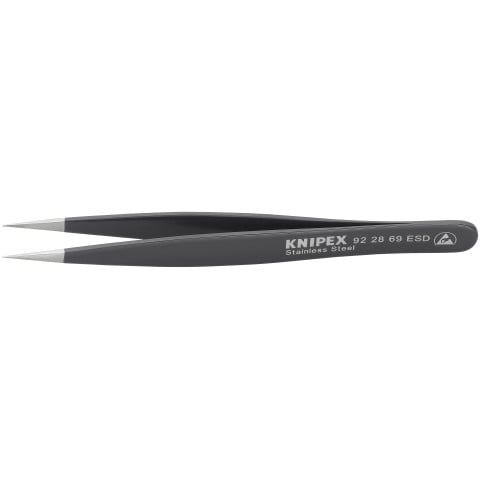 Knipex 92 28 69 ESD Tweezer Anti-Magnetic pointed ESD Stainless Steel 110 mm