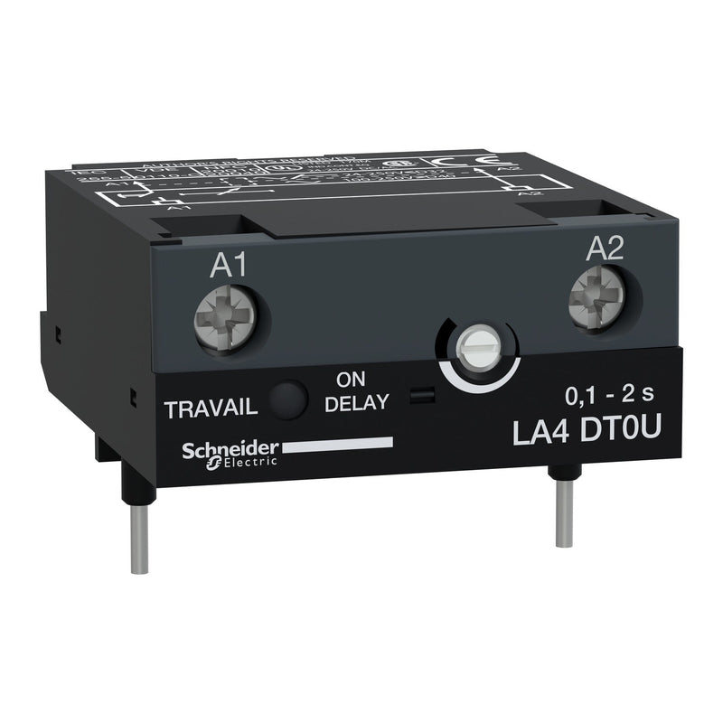 LA4DT0U Schneider Electric Electronic Timer Module - Type on Delay 0.1...2s 24 - 250 V DC/AC