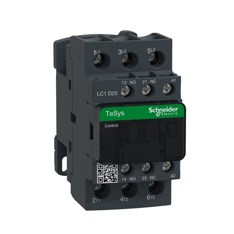 LC1D25P7 TeSys Deca contactor,3P(3NO),AC - 3/AC - 3e,<=440V 25A,230V AC coil
