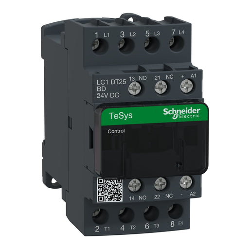LC1DT25BD TeSys Deca contactor,4P(4NO),AC - 1,<=440V 25A,24V DC standard coil - Gabby Electric