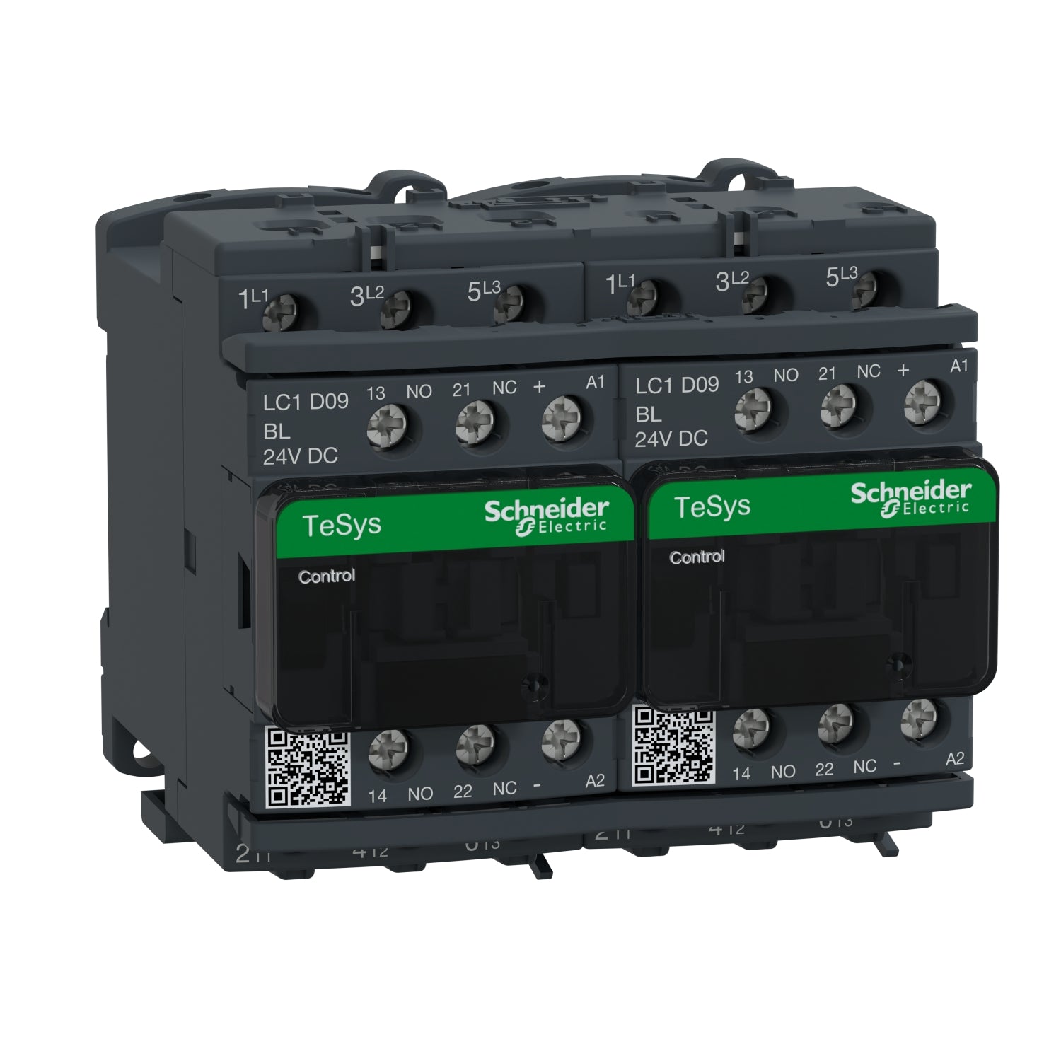 Schneider LC2D09BL TeSys Deca Reversing Contactor 3P 9 A 24V DC low ...