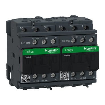 LC2D18P7 Schneider Electric Reversing Contactor, TeSys Deca, 3P (3NO) 18A 7.5 kW 230VAC - Gabby Electric