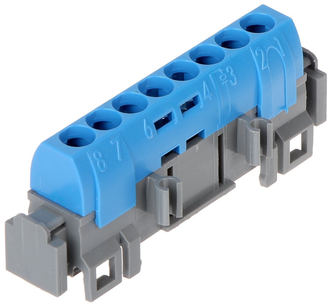 Ip2x Examples Electrical Legrand 004842 IP2X Neutral Terminal Block Blue 76A — Gabby Electric