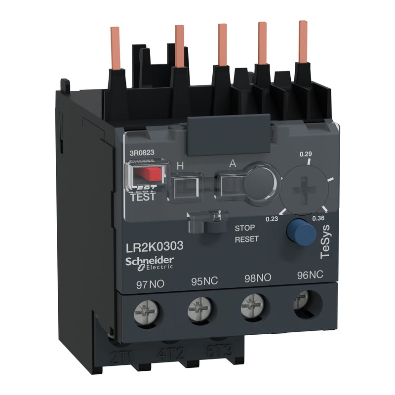 LR2K0303 differential thermal overload relay, TeSys K, 0.23...0.36A, class 10A - Gabby Electric