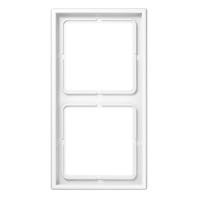 LS982WW Jung Frame 2 - gang, LS 990, IP44, Duroplastic, Vertical and Horizontal Installation, Glossy White