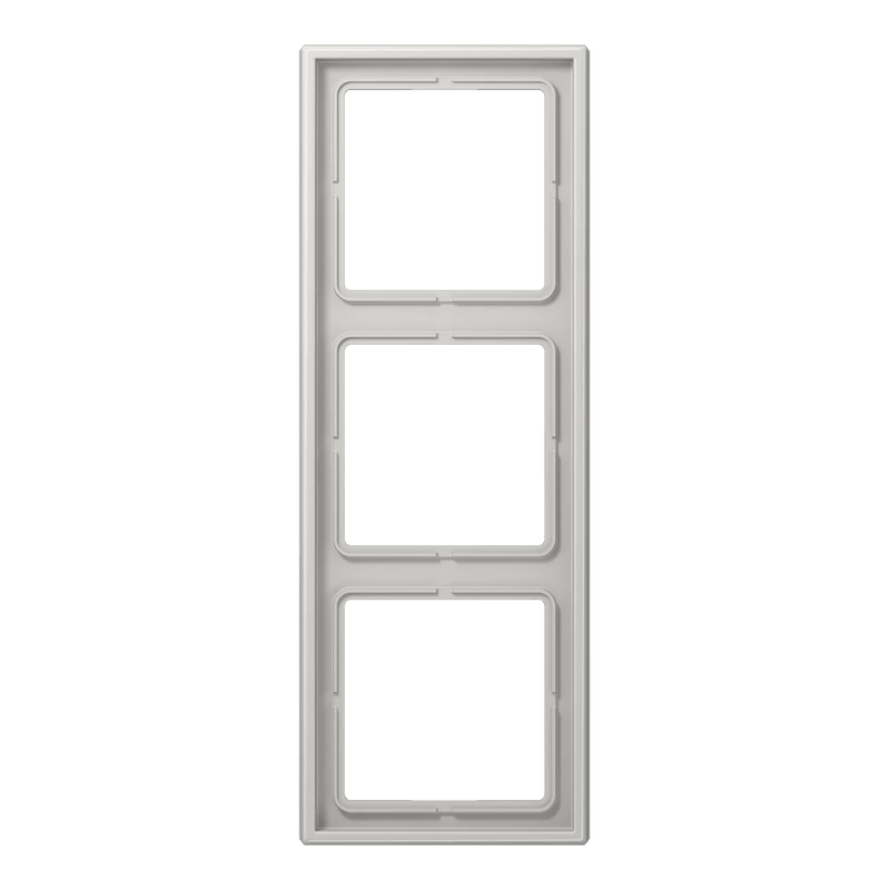 LS983LG Jung Frame 3 - gang, LS 990, IP44, Duroplastic, Vertical and Horizontal Installation, Glossy Light Grey