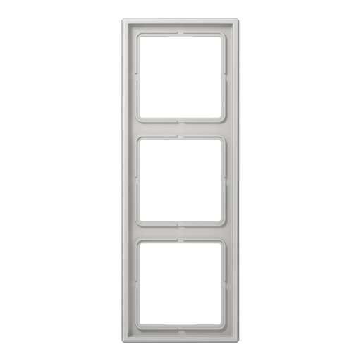 LS983LG Jung Frame 3 - gang, LS 990, IP44, Duroplastic, Vertical and Horizontal Installation, Glossy Light Grey