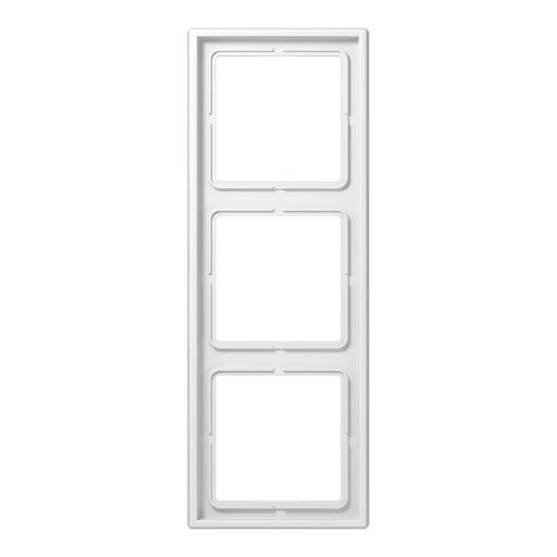 LS983WW Jung Frame 3 - gang, LS 990, IP44, Duroplastic, Vertical and Horizontal Installation, Glossy White