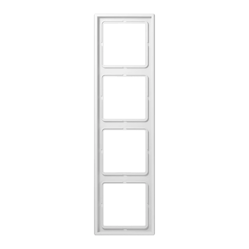 LS984WW Jung Frame 4 - gang, LS 990, IP44, Duroplastic, Vertical and Horizontal Installation, Glossy White