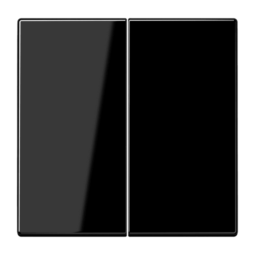 LS995SW Jung Rocker 2 - gang, Duroplastic, LS Range, Glossy Black, wo Frame