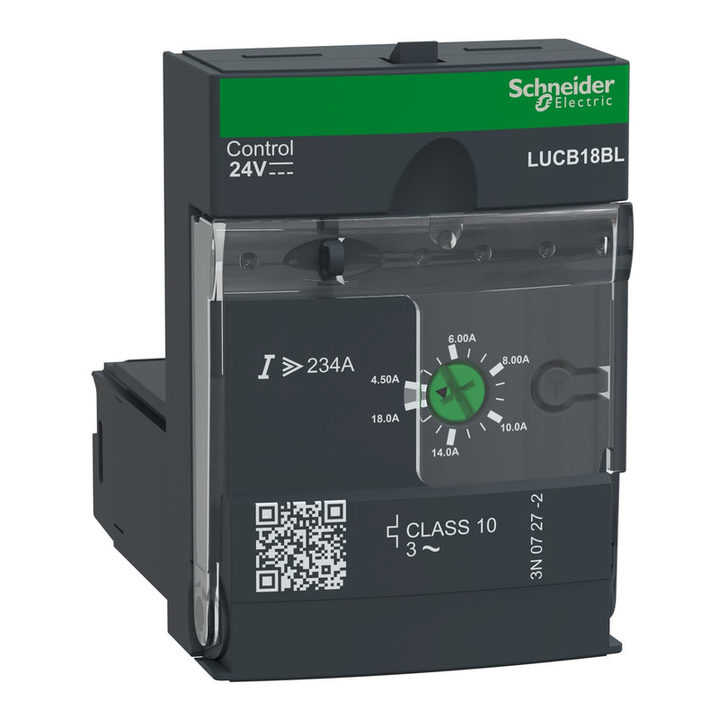 LUCB18BL Advanced control unit, TeSys Ultra, 3P, 4.5 to 18A, 690VAC,, protection &amp; diagnostic, class 10, 24VDC coil - Gabby Electric