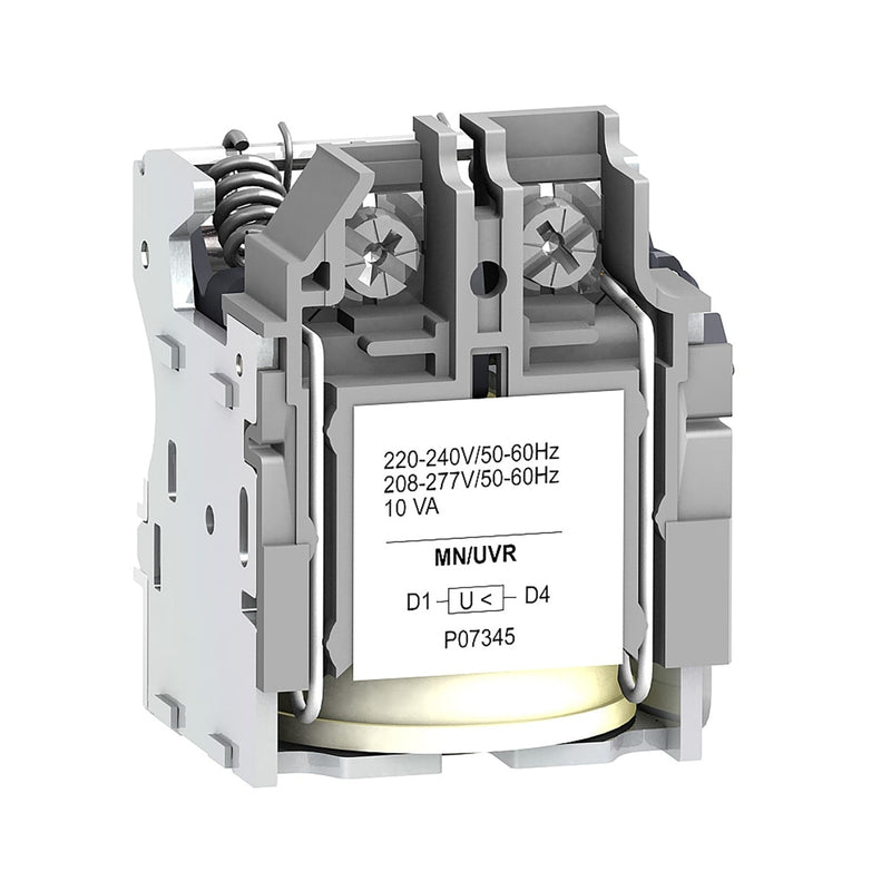 LV429407 Undervoltage release MN, ComPacT NSX, 220/240VAC 50/60Hz, 208/277VAC 60Hz, screwless spring terminal connections - Gabby Electric