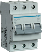 MC325A Hager MC3 Miniature Circuit Breaker 3P C25A 6kA - Gabby Electric
