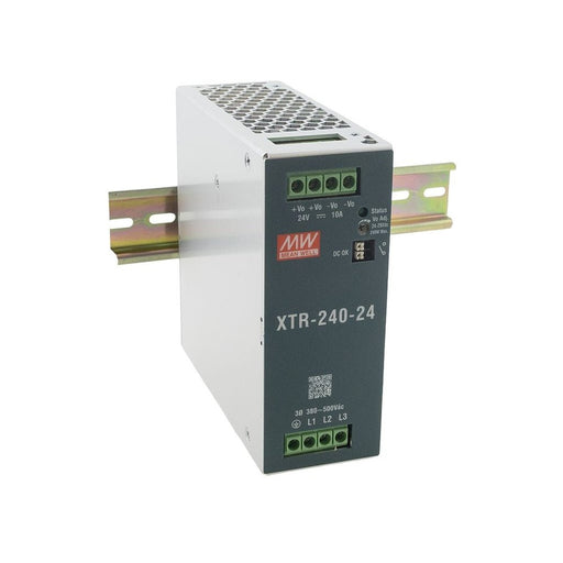 Mean Well XTR-240-24 240W 24V DIN Rail Power Supply 3-Phase Input