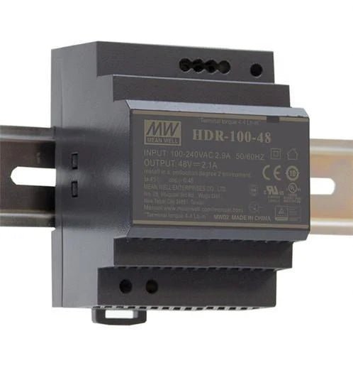 Meanwell HDR - 100 - 15N Ultra - Slim DIN Rail Power Supply 15V 6.67A 100W Metal Case