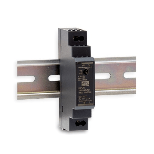 Meanwell HDR-15-5 Ultra Slim DIN Rail Power Supply 5V 2.4A 12W