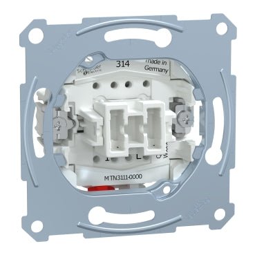 MTN3111 - 0000 Schneider Electric Switch, Merten Inserts, 1 Way, 1P 10AX, Screwless Terminals