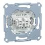 MTN3115 - 0000 Schneider Electric Double Switch, Merten Inserts, 1 Way 1P 10AX, Screwless Terminals