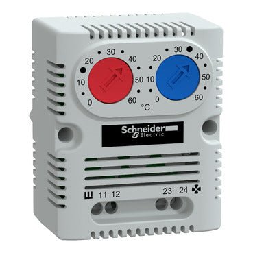 NSYCCOTHD Schneider Electric ClimaSys CC Double Thermostat 250V - Range of Temperature 0…60°C - 1NO/NC - °C