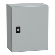NSYCRN325150P Schneider Electric PanelSet CRN Plain Door With Mounting Plate, H300xW250xD150 IP66 IK10 RAL7035 - Gabby Electric