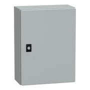 NSYCRN43150P Schneider Electric PanelSet CRN Plain Door With Mounting Plate, H400xW300xD150 IP66 IK10 RAL7035 - Gabby Electric
