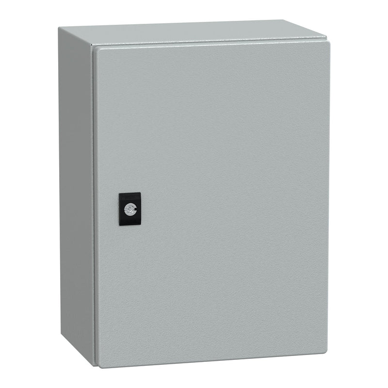 NSYCRN43200P Schneider Electric PanelSet CRN Plain Door With Mounting Plate, H400xW300xD200 IP66 IK10 RAL7035 - Gabby Electric