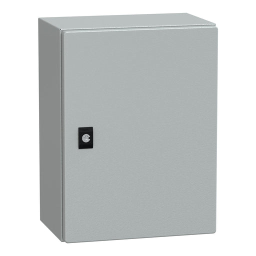 NSYCRN43200P Schneider Electric PanelSet CRN Plain Door With Mounting Plate, H400xW300xD200 IP66 IK10 RAL7035 - Gabby Electric