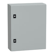 NSYCRN54150P Schneider Electric PanelSet CRN Plain Door With Mounting Plate, H500xW400xD150 IP66 IK10 RAL7035 - Gabby Electric