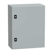 NSYCRN54200P Schneider Electric PanelSet CRN Plain Door With Mounting Plate, H500xW400xD200 IP66 IK10 RAL7035 - Gabby Electric