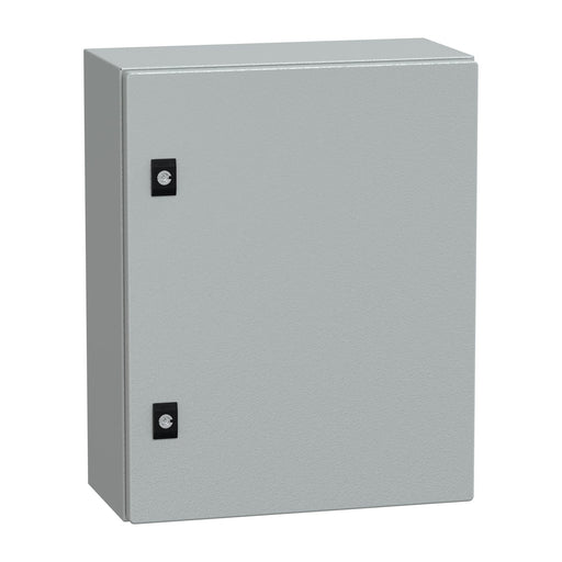 NSYCRN54200P Schneider Electric PanelSet CRN Plain Door With Mounting Plate, H500xW400xD200 IP66 IK10 RAL7035 - Gabby Electric