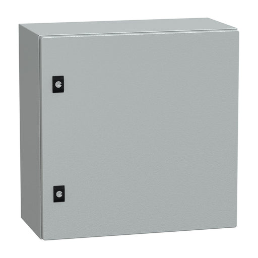 NSYCRN55250P Schneider Electric PanelSet CRN Plain Door With Mounting Plate, H500xW500xD250 IP66 IK10 RAL7035 - Gabby Electric
