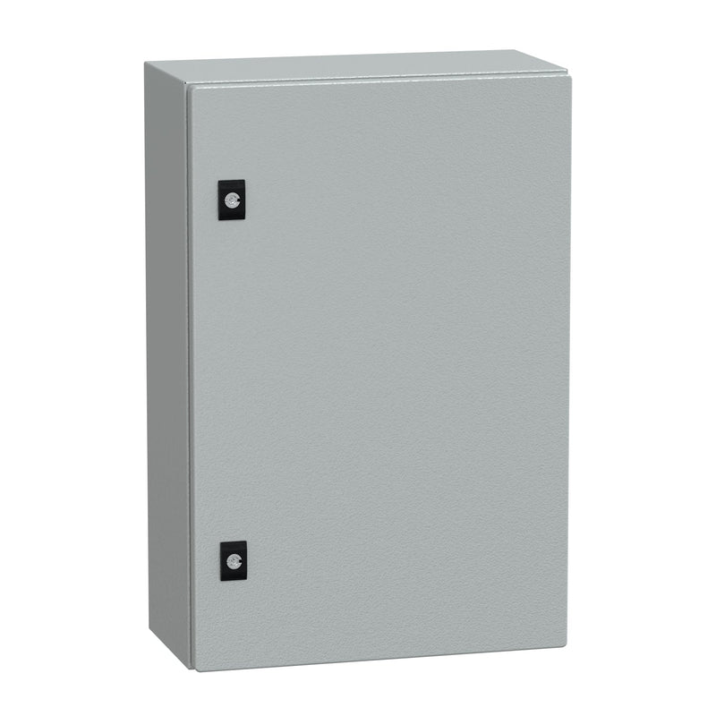 NSYCRN64200P Schneider Electric PanelSet CRN Plain Door With Mounting Plate, H600xW400xD200 IP66 IK10 RAL7035 - Gabby Electric